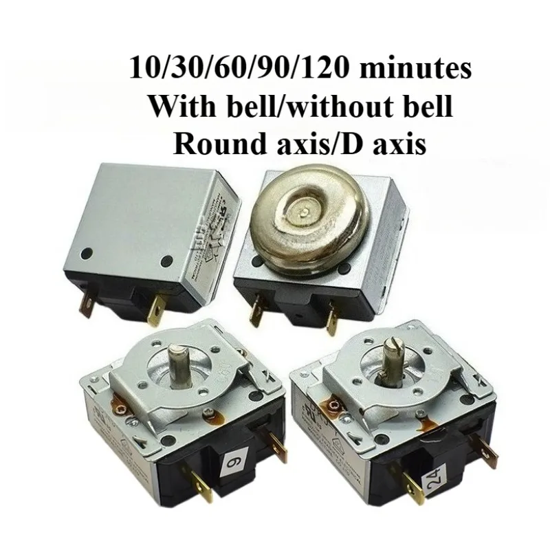 

2 шт. подходят для таймера 16А 250В, дезинфекционного шкафа, электрической пароварки, аэрофритюрницы с звуковым сигналом, кнопочным таймером.