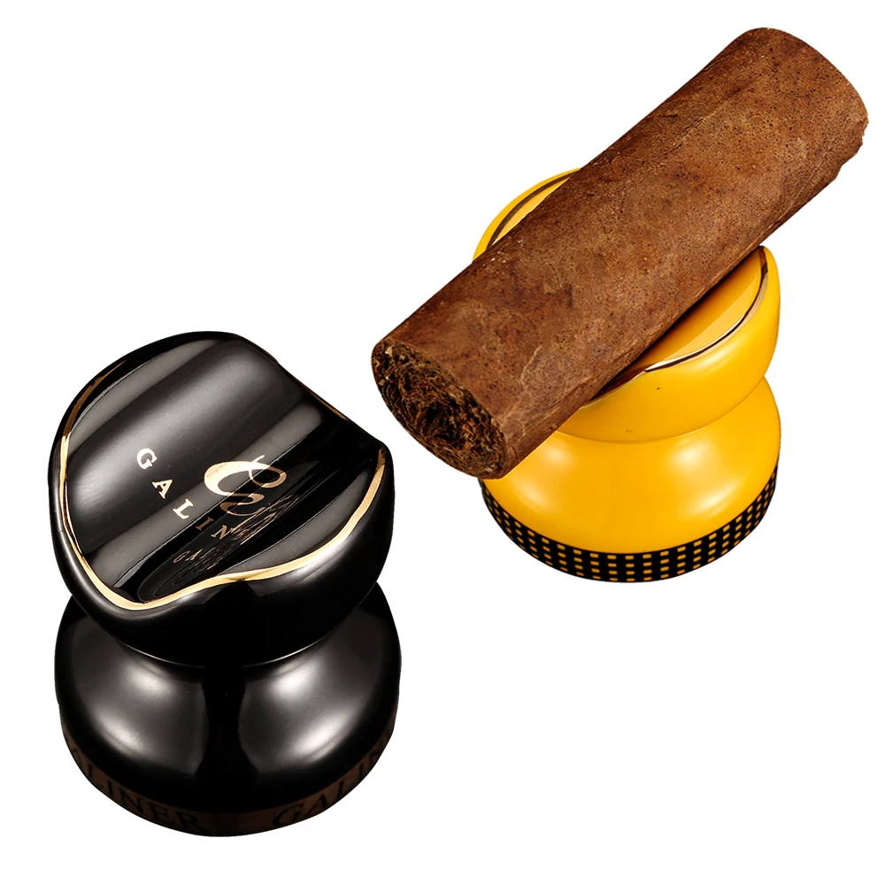 

Galiner Ceramic Cigar Stand Holder Cigar Ashtray Mini Support Cigar Rest 2pc