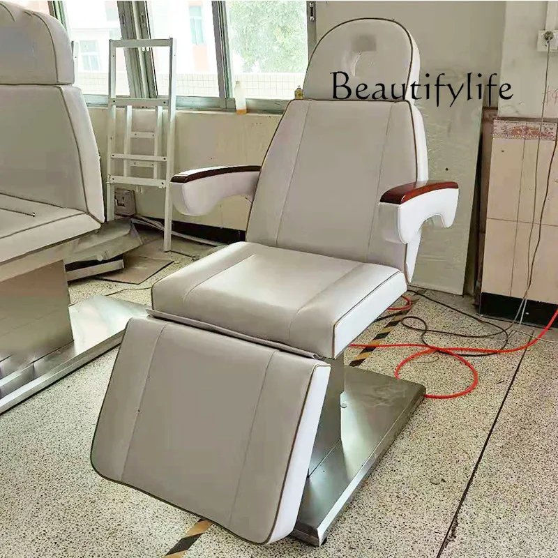 Special folding and lifting electric multi-functional embroidery bed for beauty salons