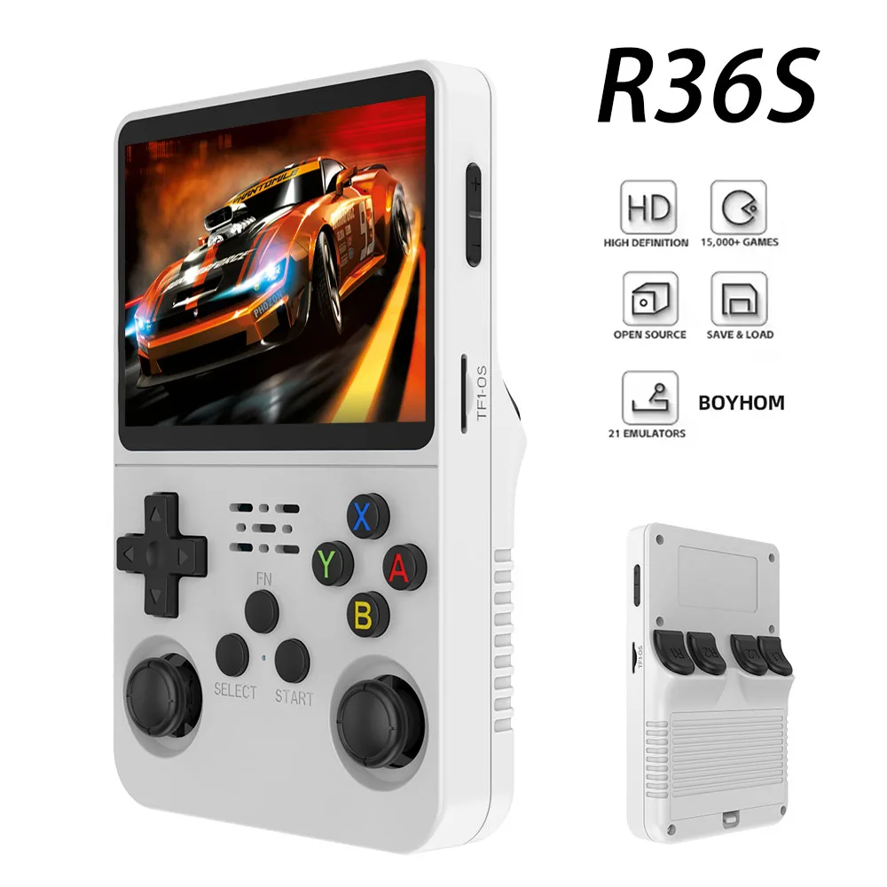 Open Source R36S Video Game Console Linux System 3.5 Inch IPS Screen Portable Pocket Video Player 64G/128G best Game gift