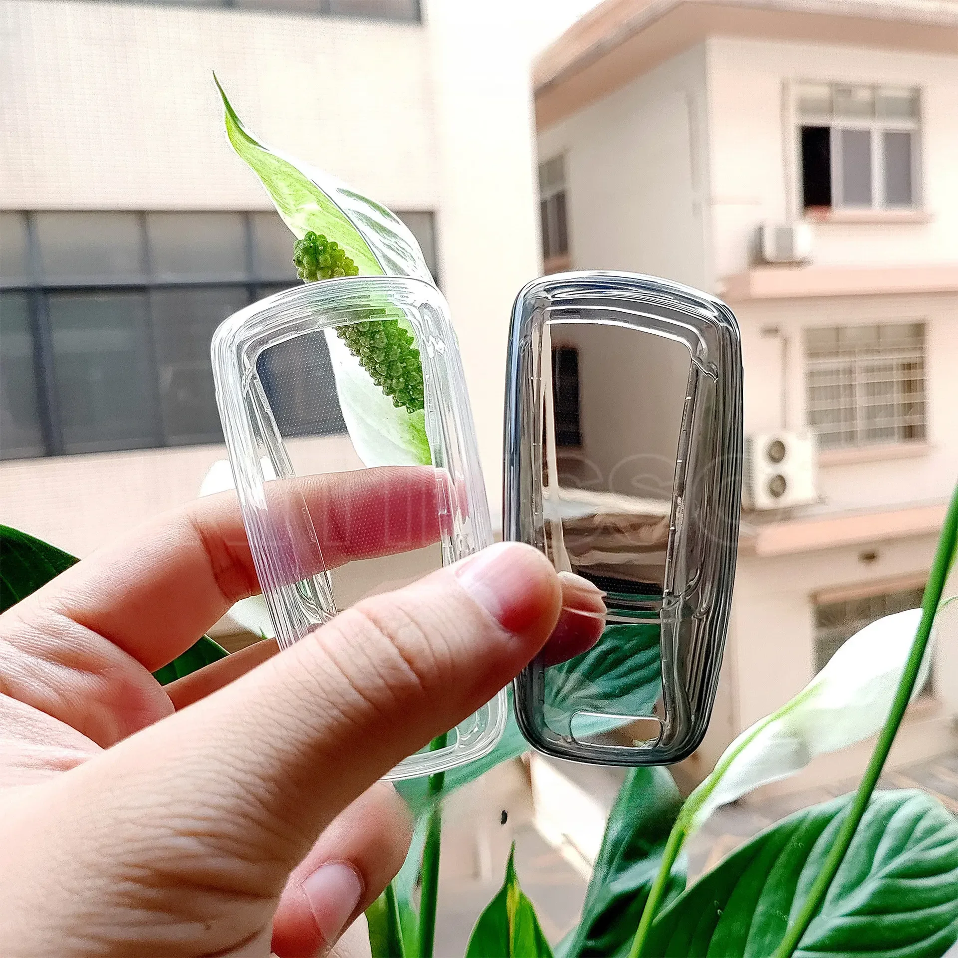 Transparent Soft TPU Car  Key Case Cover Shell For Audi A4 B9 A5 A6 8S 8W Q5 Q7 4M S4 S5 S7 TT TTS TFSI RS Protector Fob Keyless