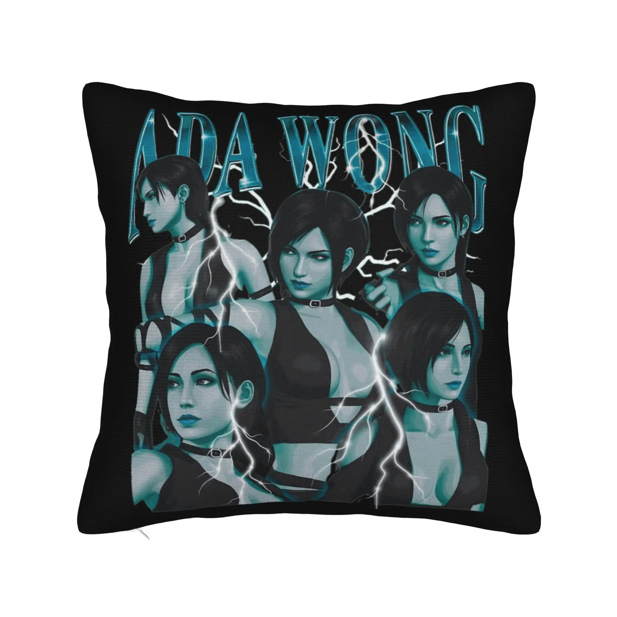 Ada Wong Residents Evils Vintage Lightning Pillowcase Printed Cushion Cover Decorations  Pillow Case Cover Living Room Zipper