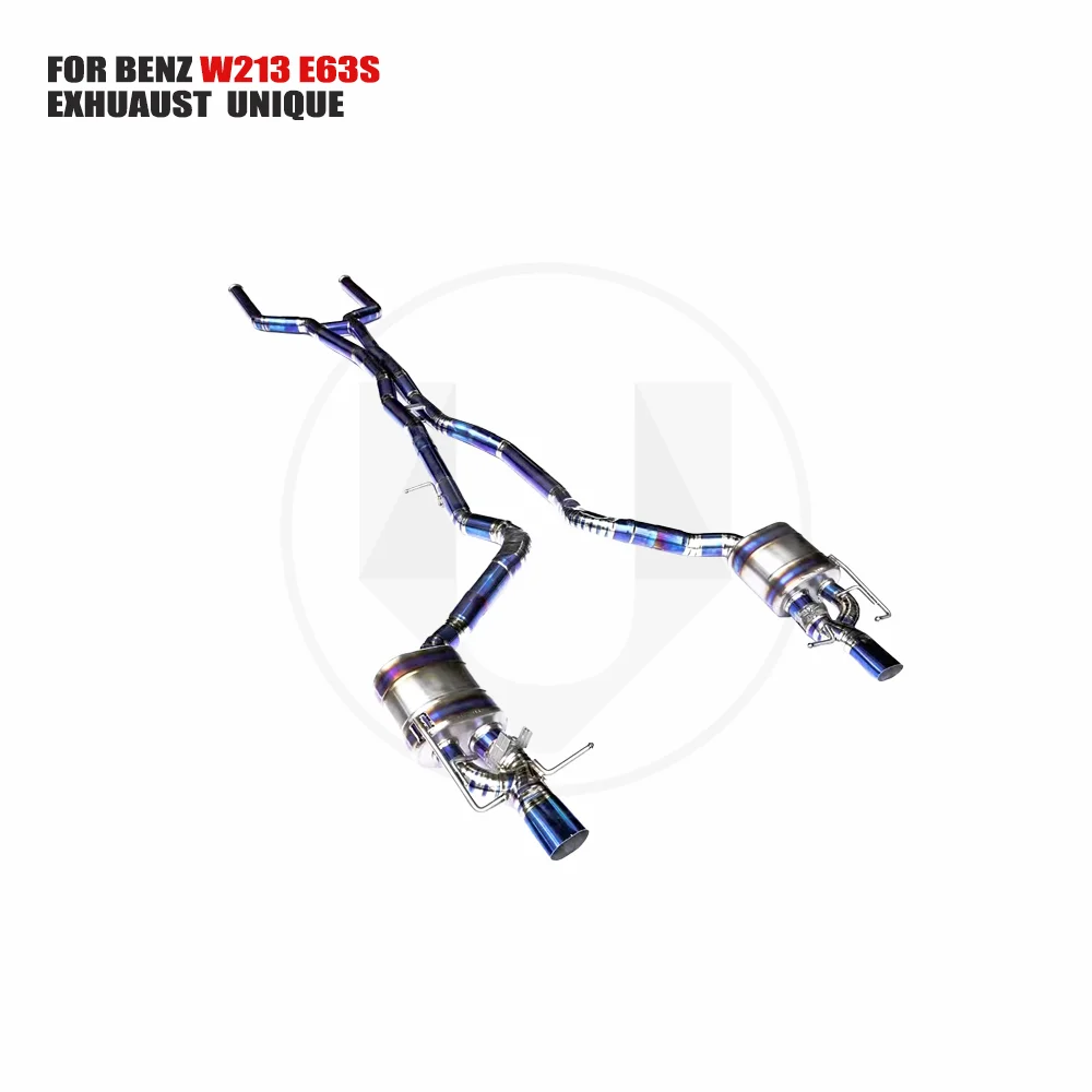 UNIQUE Car Accessories Exhaust Downpipe High Flow Performance for Mercedes-Benz W213 E63S 4.0T 2021 With OPF Catalytic Converter