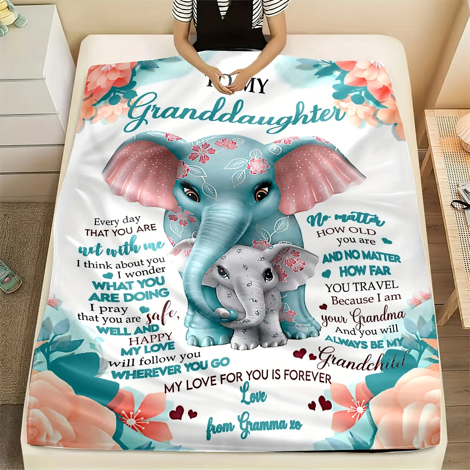 

портативное флисовое одеяло со слоном, складное дизайнерское одеяло для хранения для пляжа/кемпинга/автомобиля, теплые одеяла