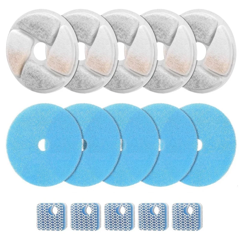 ตัวกรองสำหรับน้ำพุแมวแบบเปลี่ยนได้สำหรับ2.2L สี่เหลี่ยม/73ออนซ์ตัวกรองสามชั้นสำหรับน้ำพุแมวตัวกรองน้ำพุสัตว์เลี้ยง