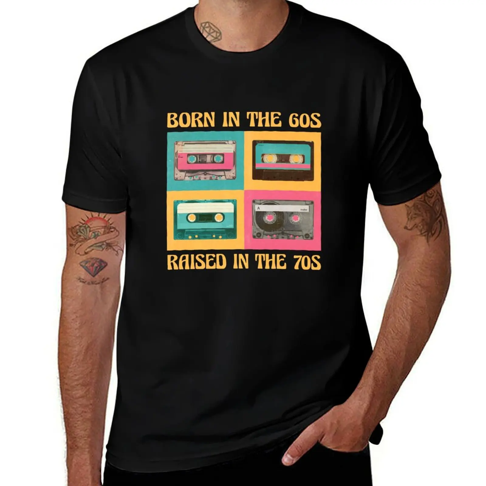 Born In The 60s Raised In The 70s T-Shirt Summer Fashion Casual Tee Shirt T-Shirt