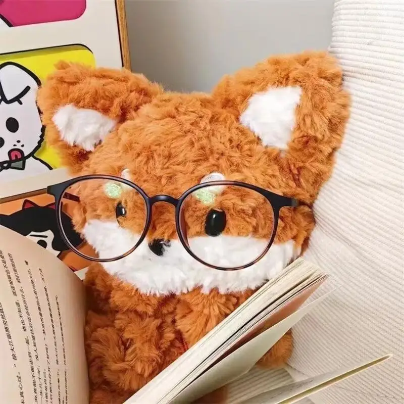 Niedliche, flauschige Fuchsförmige Stiftetasche, großes Fassungsvermögen, Cartoon-Schreibtisch-Organizer, leichte Reise-Make-up-Aufbewahrungstasche, für Schüler und Lehrer – Detail 2