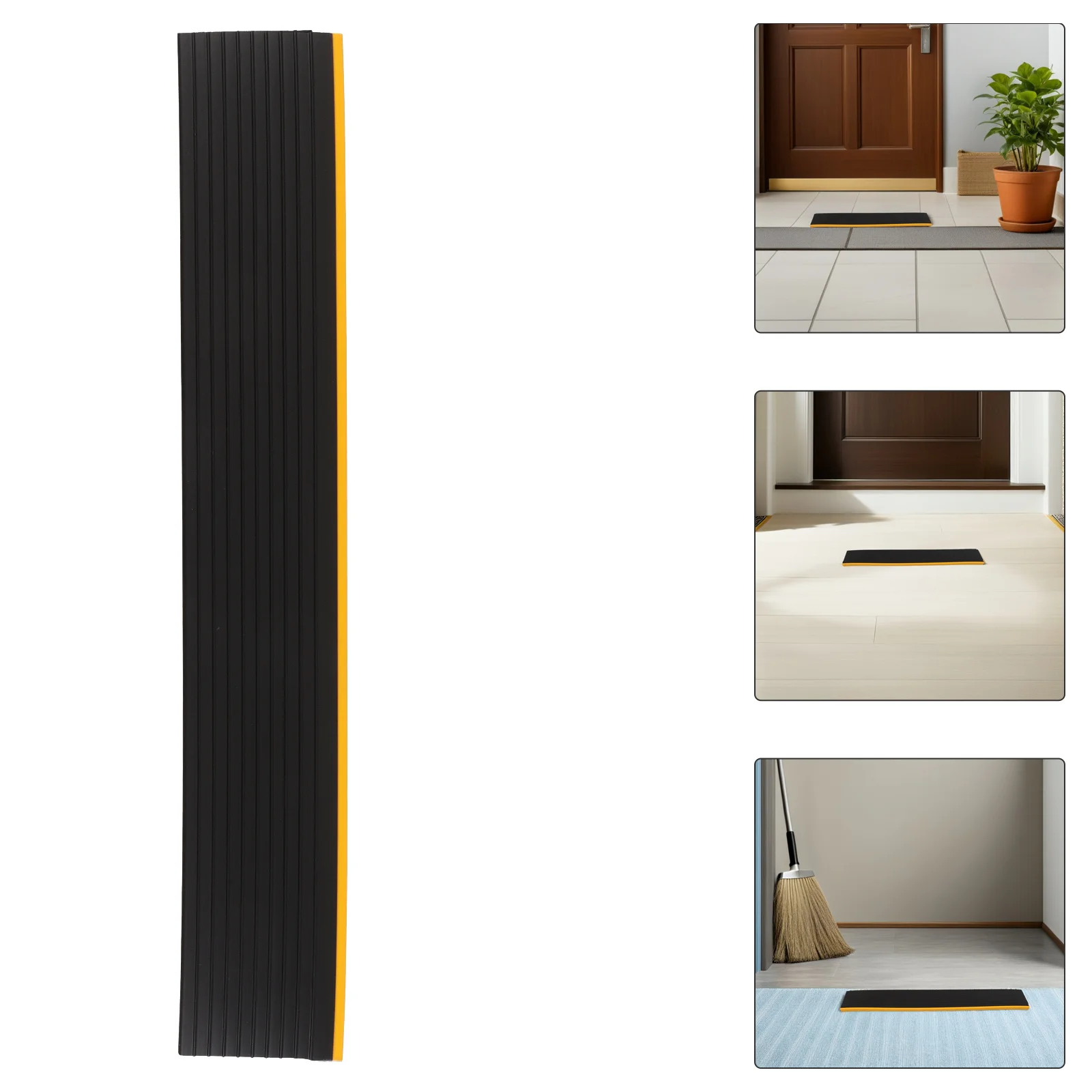 

3Pcs PVC Floor Transition Ramp 0.3m for Door Sill Robot Vacuum Climbing Aid Wheelchair Stroller Seamless Passage Doorway
