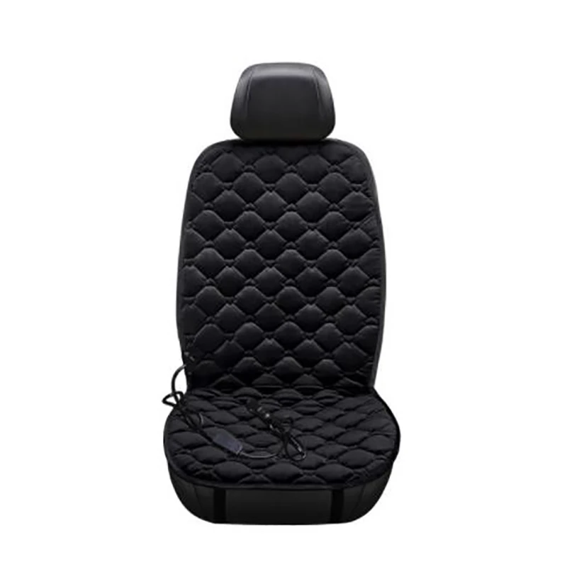 

12V Heated Car Plush Front Seat Cover Cushion Winter Heater Warmer Control Temperature Electric Heating Seat Pad,