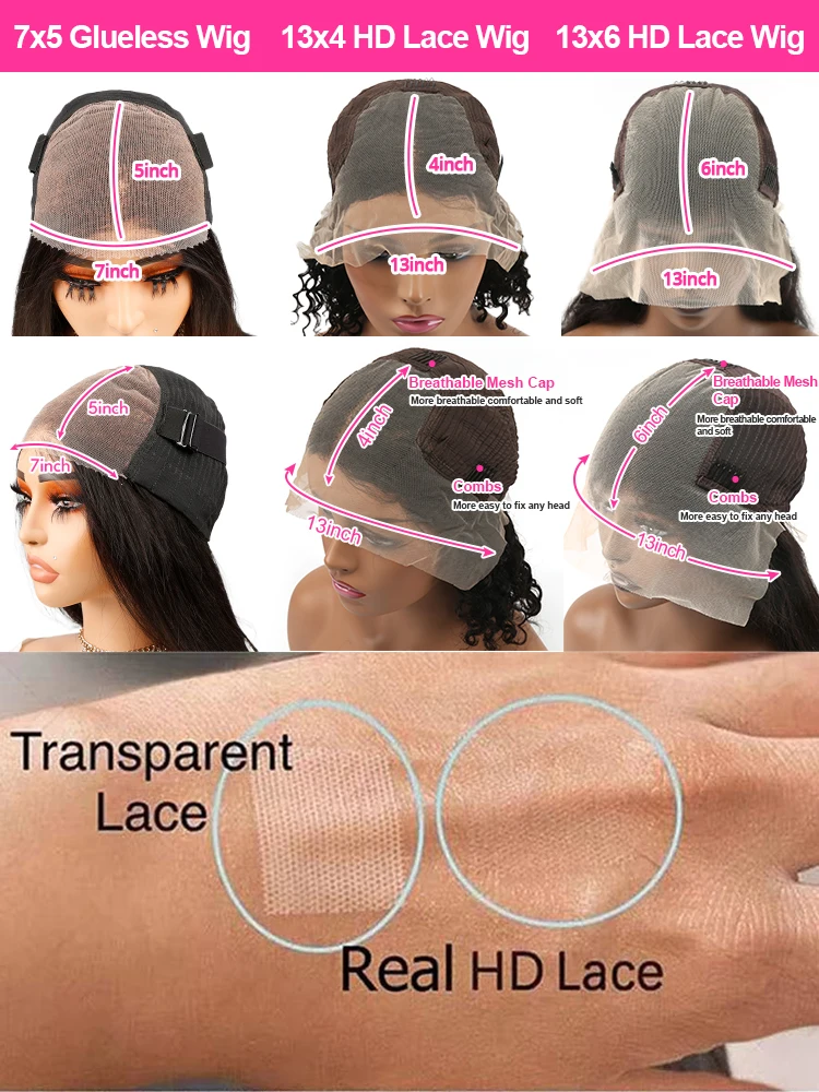 300% الكثافة 40 46 بوصة موجة عميقة شعر مستعار أمامي 13x4 13x6 HD مجعد الدانتيل أمامي باروكة من شعر طبيعي بيرو 7x5 ارتداء الذهاب شعر مستعار غلويليس