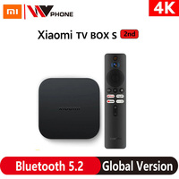 Global Version Xiaomi Mi TV Box S 2nd Gen 4K Ultra-HD Quad-core Processor Dolby Vision HDR10+ Google Assistant