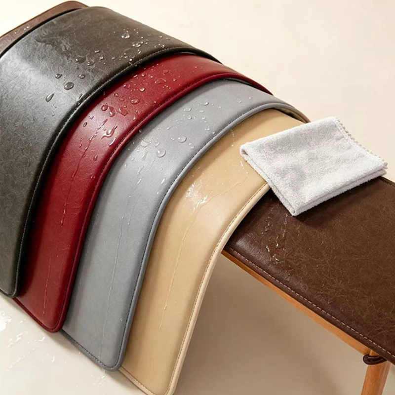 Thicken PU Leather Long Bench Cushion Wood Chair Seat Pad Waterproof Hotel Dining Chair Cushion Garden Patio Sofa Seat Cover