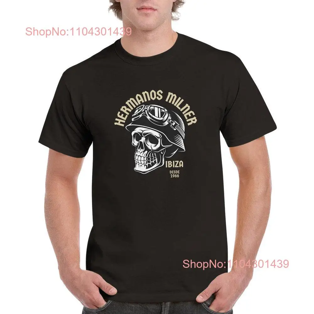 German Military Death Skull Hermanos Milner Ibiza Crewneck T shirt long or short sleeves