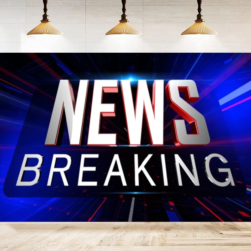 Photography background News Broadcast TV Show caster Studio  Media Monitor Equipment Microphone Reporter Recording banner