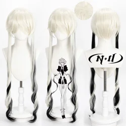 ND Ghost Quartz Cosplay Wigs Anime Land of The Lustrous Silver Black Mixed Synthetic Long Hair for Halloween Role Party