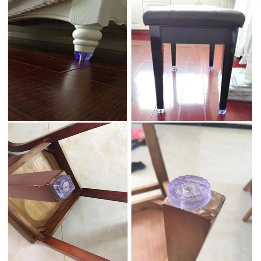 Soft Anti-skid Non-Slip Covers Non-noise Table Chair Feet Cap Rubber Furniture Leg Furniture Feet Floor Protector