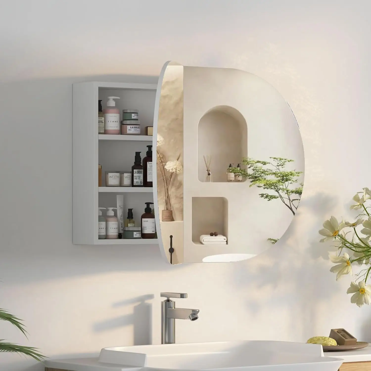 Oval Medicine Cabinet Mirror 3