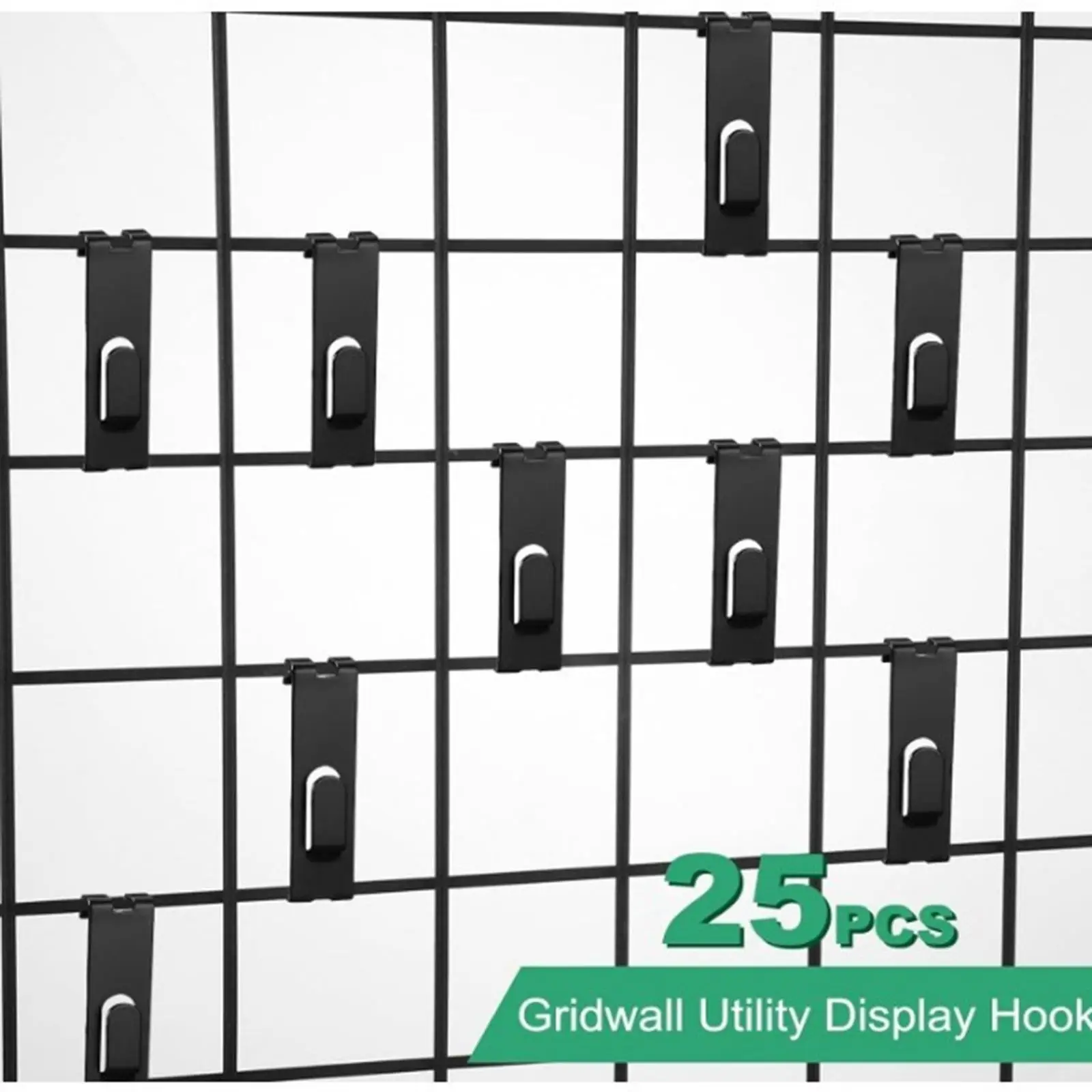 25 Pieces Notch Hooks Commercial Utility Notch Grid Wall Hangers for Panel Hanging Display Home Pegboard Grid Shelf Photo Frame