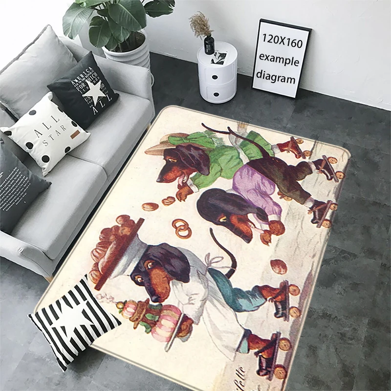 Entrance Kitchen Carpet Sausage Dog dachshunds Living Room Rugs Foot Carpets Bathroom Rug Floor Mats Non-slip Hallway Doormat