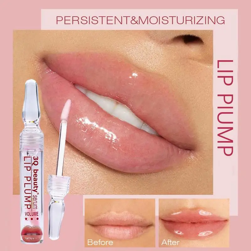 Aceite labial hidratante, extracto de fruta, brillo de labios, ampolla, esmalte de labios transparente