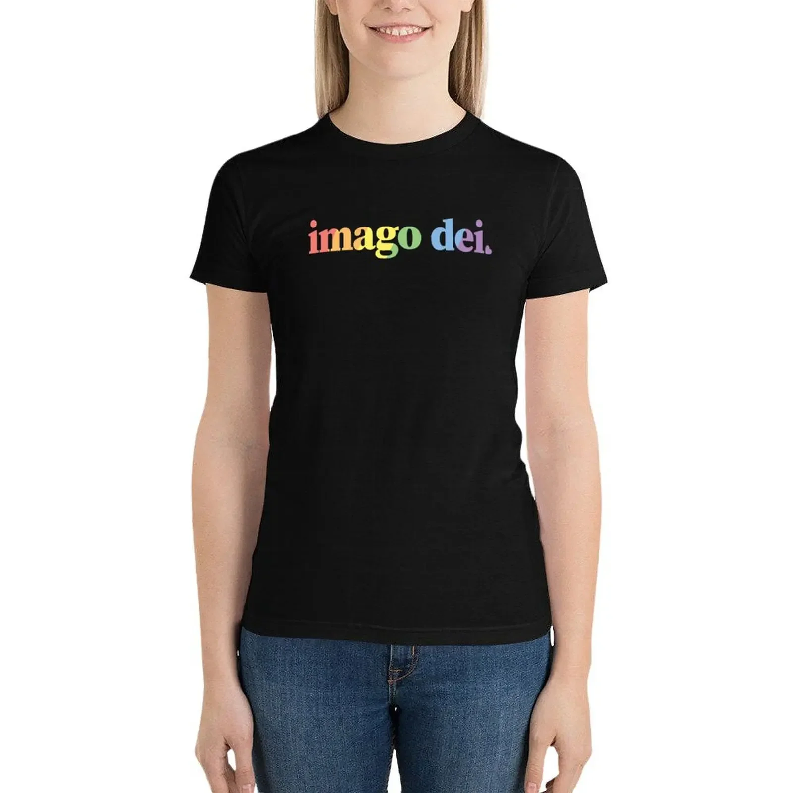 

Imago Dei Pride T-Shirt lady clothes female t-shirts for Women graphic tees funny