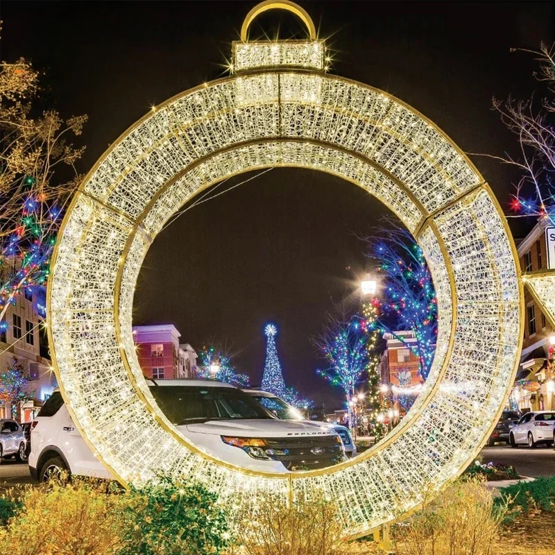 For large led lighted outdoor walking through Christmas arch decoration waterproof high quality