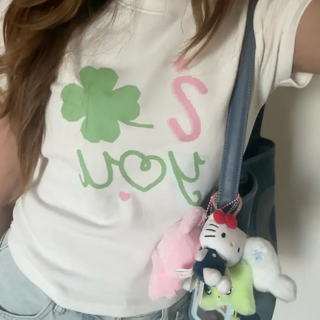Y2k Sommer Goth Fugees Kurzarm Baby T Weibliche Druck Kleidung frauen T-shirt Harajuku Grafik T Shirts Frauen Crop Tops kpop