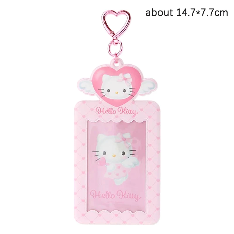 Angel Sanrio Photocard Houder Kawaii Hello Kitty Kuromi Cinnamoroll Purin Pochacco Kpop Idol Foto Beschermend Hoesje Id Kaart Hoes