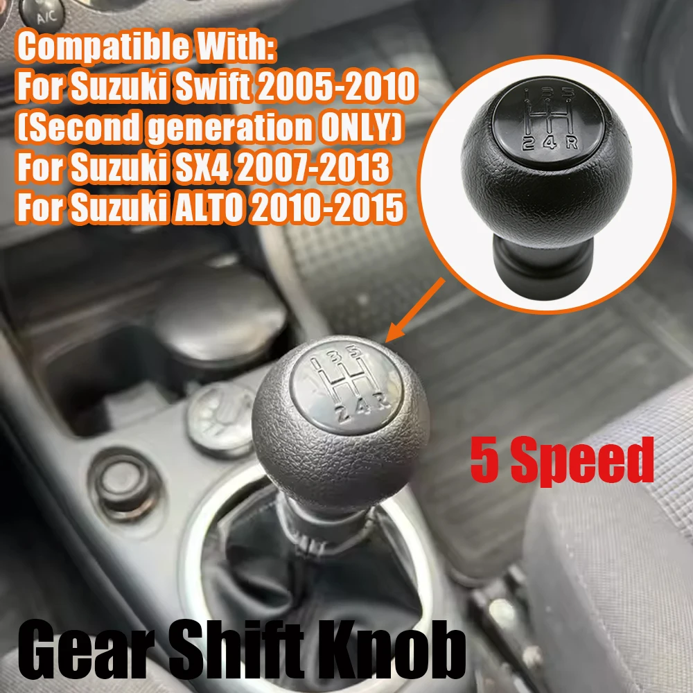 

5 Speed T Type Gear Shift Knob For Suzuki Swift SX4 ALTO S-Cross Shifter Stick Lever Pen Handle Replacement Parts Manual Adapter