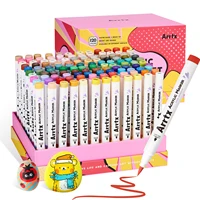 Arrtx 120 colores rotuladores de pintura acrílica, marcador de pintura con punta de pincel para pintura rupestre, madera, lienzo, fabricación de manualidades DIY