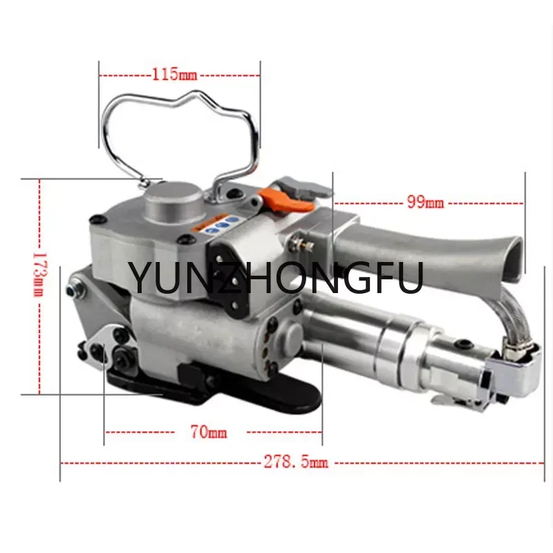 Imagem -02 - Enfardadeira Pneumática Portátil para Animais de Estimação Máquina de Embalagem Ferramenta de Fita 1219 mm Alça de Plástico pp