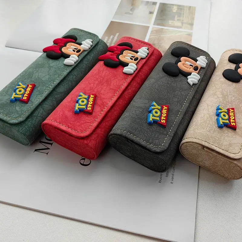 Disney Kawaii Mickey Minnie Cute Cartoon Fashion Personalized Myopia Glasses Case Creative Sunglasses Case Couple Birthday Gift