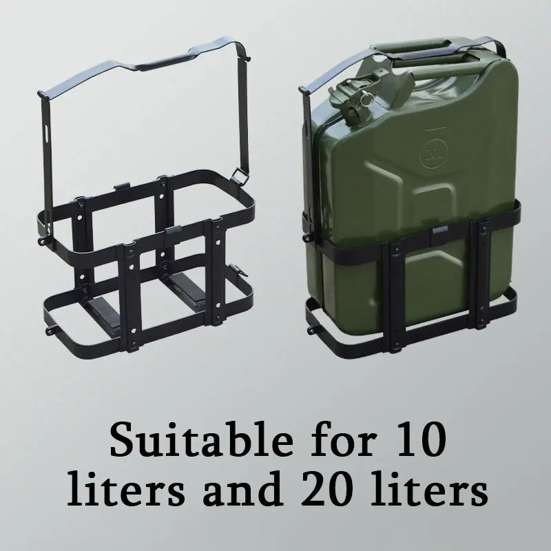 El estante para latas es adecuado para latas de 10 litros y 20 litros. Los accesorios duraderos de metal pueden reemplazar directamente el soporte fijo del aceite del automóvil.
