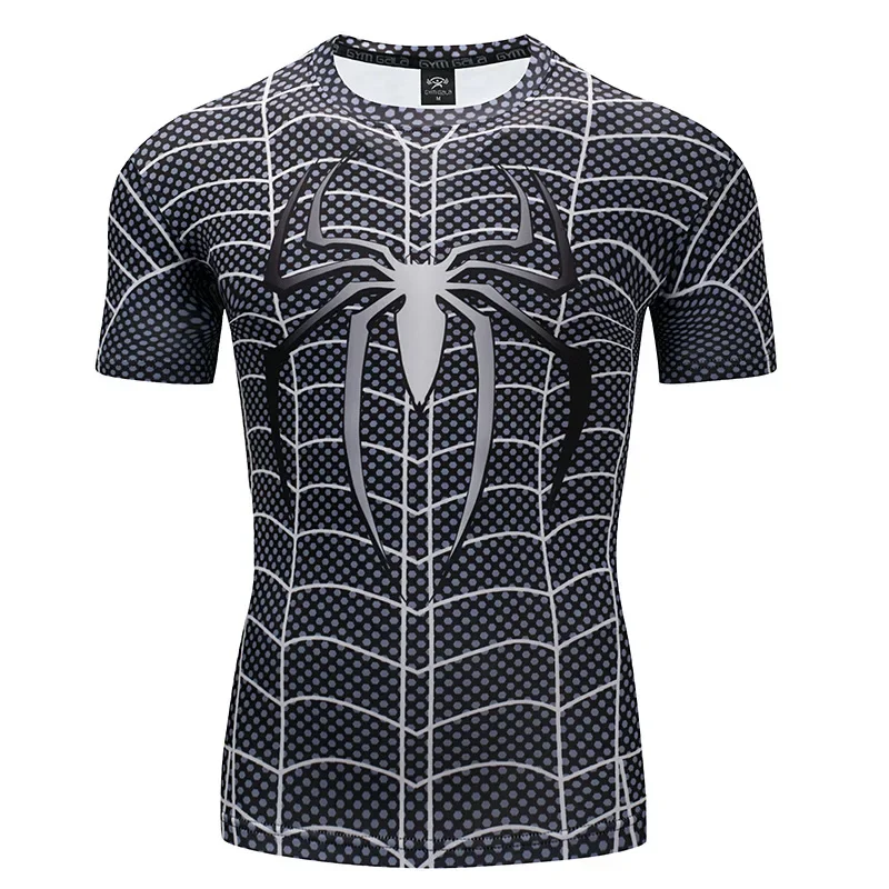 Disfraz de superhéroe Peter Parker, ropa ajustada con patrón de araña 3D, de secado rápido, para Halloween