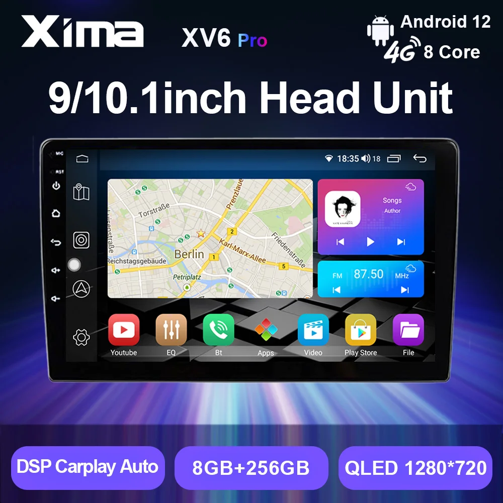 XIMA XV6Pro 8Core 5G WIFI Android auto 2 Din Radio Carplay gps Car radio Multimedia stereo For VW Nissan Hyundai Kia toyota Ford