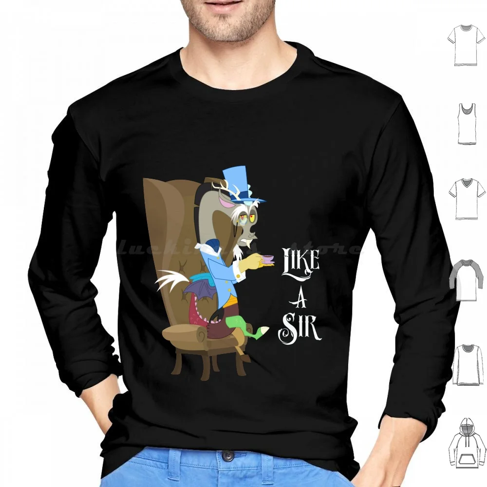 My Little-Mlp-Discord-Like A Sir Hoodie cotton Long Sleeve My Little Mlp Luna Fluttershy Rarity Pinkie Pie Celestia