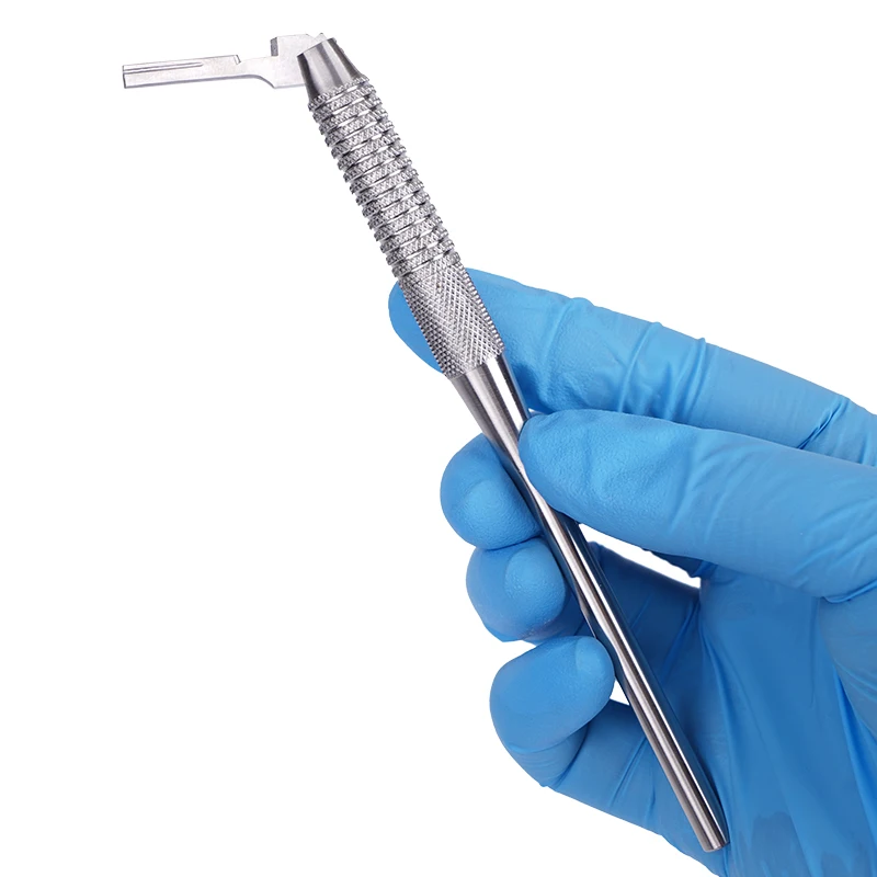 

Dental Scalpel Handle Adjustable Surgical Operation Knife Handle Stainless Steel 180 degree Rotation Oral Implant Dentist Tools