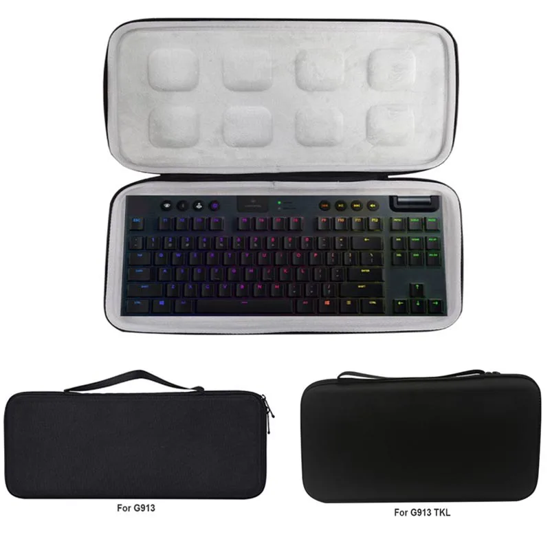 EVA Hard Shell Case Bag for Logitech G913/G913 TKL Wireless Mechanical Gaming Keyboard Portable Keyboard Storage Carrying Case