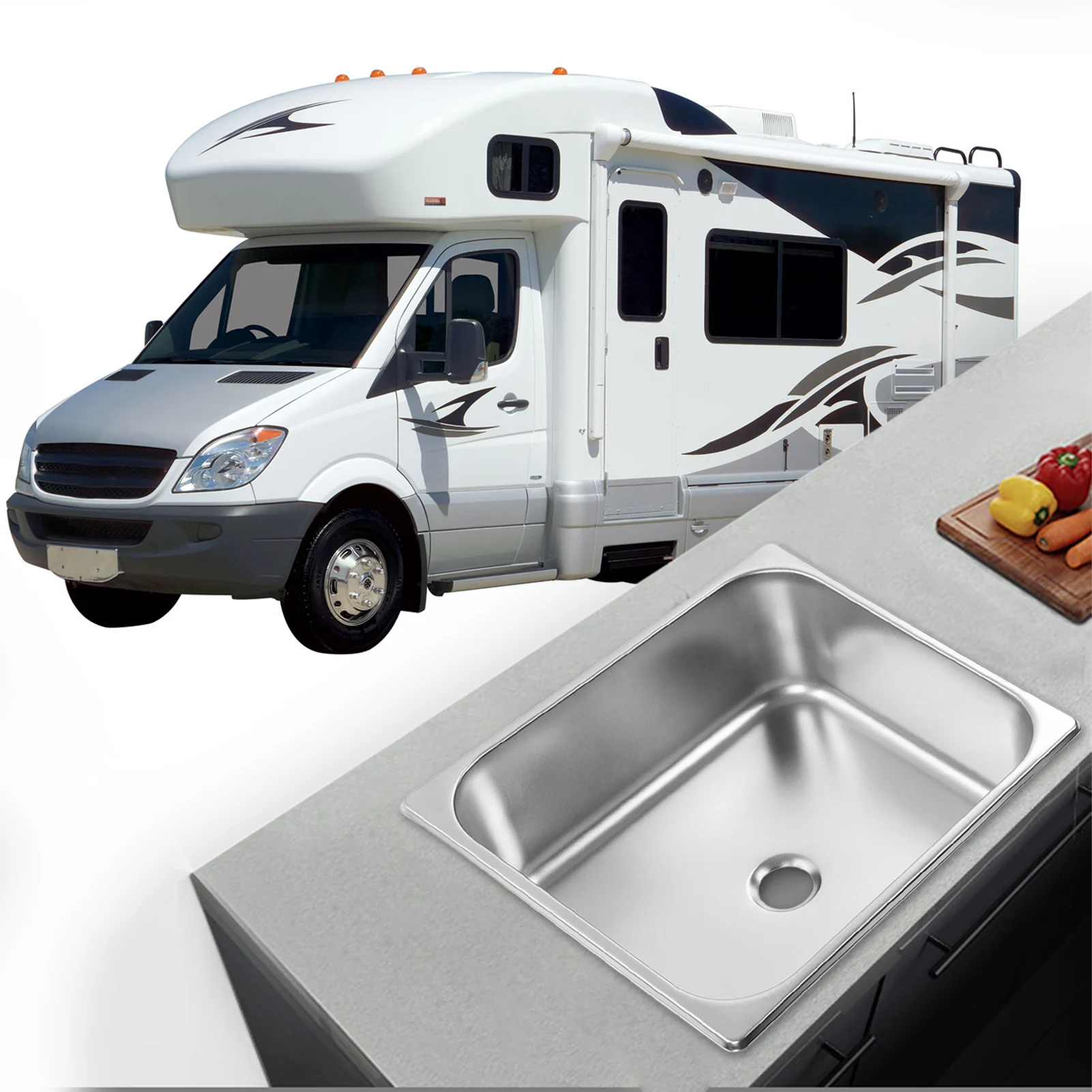 

Одинарная чаша Undermount, утопленная из нержавеющей стали 304, одинарная чаша для раковины большой емкости, быстрый разряд, матовая для лодки