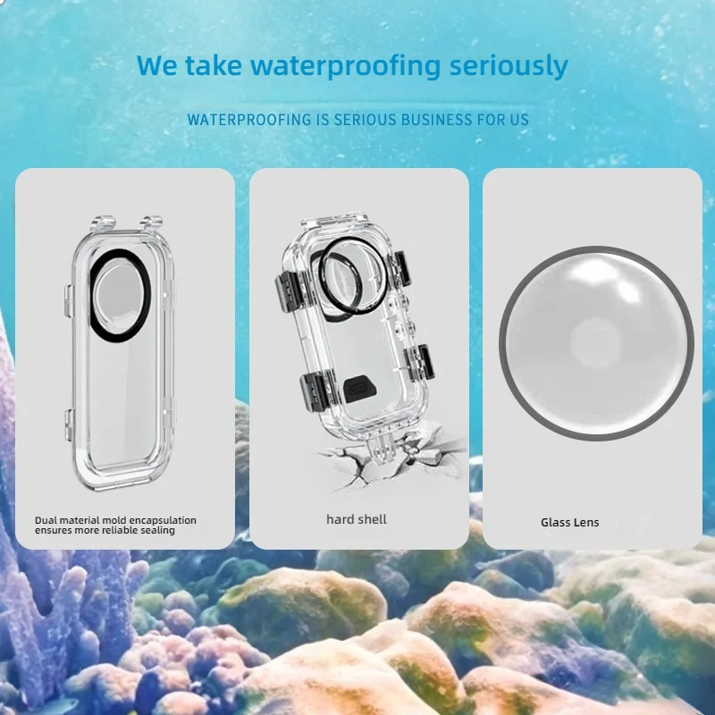 Wasserdichtes, unsichtbares Schutzgehäuse für die Insta360 X6 Kamera, 60M/197ft, Schnellverschluss-Unterwassergehäuseabdeckung – Detail 7