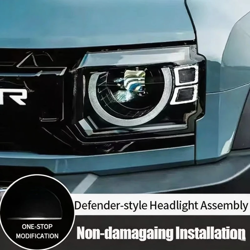 New Design Upgrade LED Lights Lamp Headlight Defender Style Front Headlights For 2025 2026 Jetour T2 Accessories