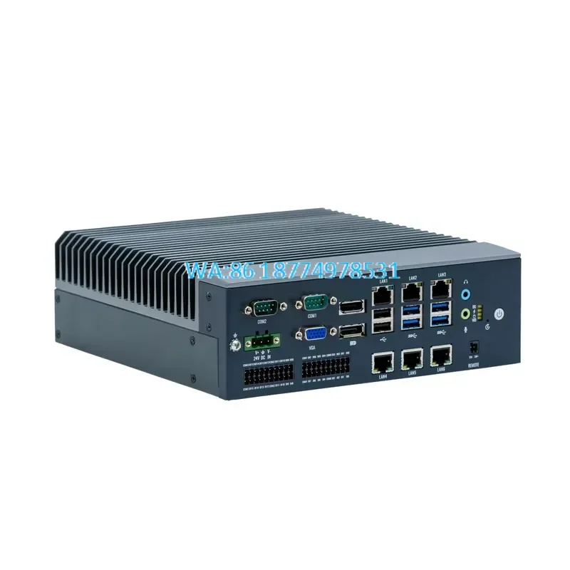 Wmwmnu Rugged Fanless Embedded Computer for 6th to 9th Gen with 6 LAN Ports 6 COM Support Optional 4G 5G WiFi
