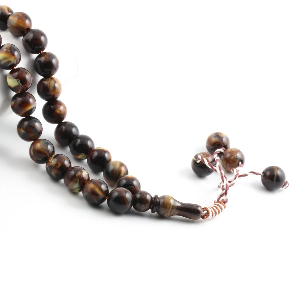 13mm Tiger Stone Prayer Rosary with Decorative Tassel Bracelet 33 Prayer Beads Ceremony Eid Al-Fitr Islam Muslim Worship