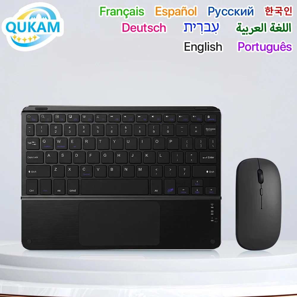 

2025 Wireless Bluetooth Keyboard With Tablet Mouse for iOS Android Windows iPad Xiaomi Samsung Mini Touch Keyboard Plurilingual