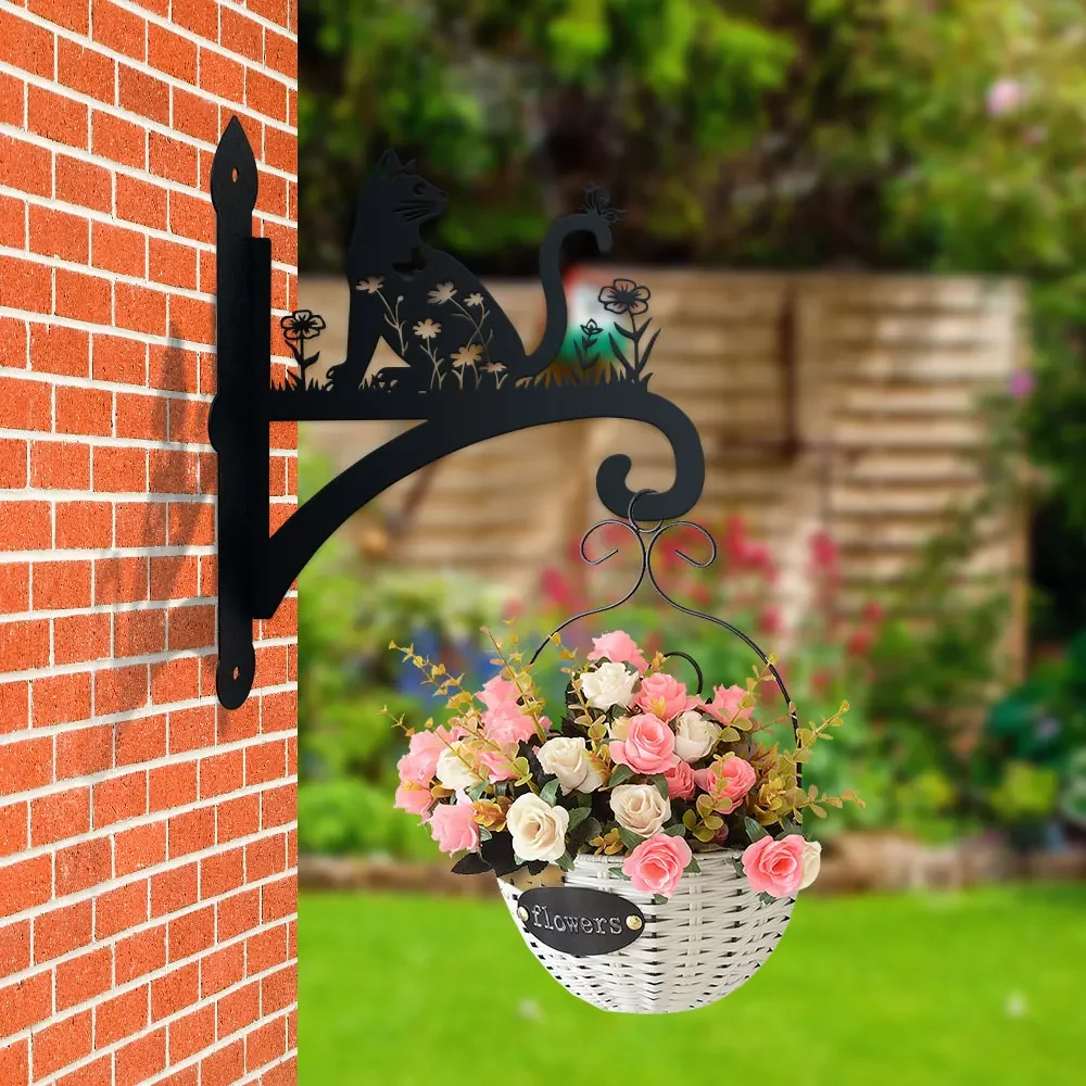1pc Contemporary Heavy-Duty Metal Wall Mount Hook for Hanging Decor, Easy Install, Ideal for Bird Feeders, Lanterns, Wind Chimes view 6