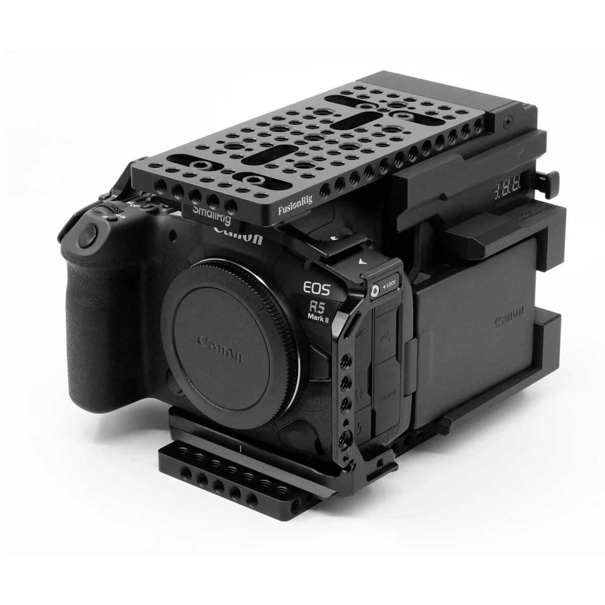 FusionRig para Canon R5 mark II Módulo de expansão de gaiola de câmera Cineback