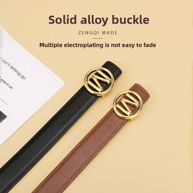 

Women's Fashion Belt High quality cowhide Casual High-End Retro Belt Jeans Dress All-match Decorative Belt