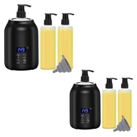 BAAG-Massage Oil Warmer, Electric Massage Oil Digital Heater With Two Oil Bottles, Portable Lotion Heated Dispenser