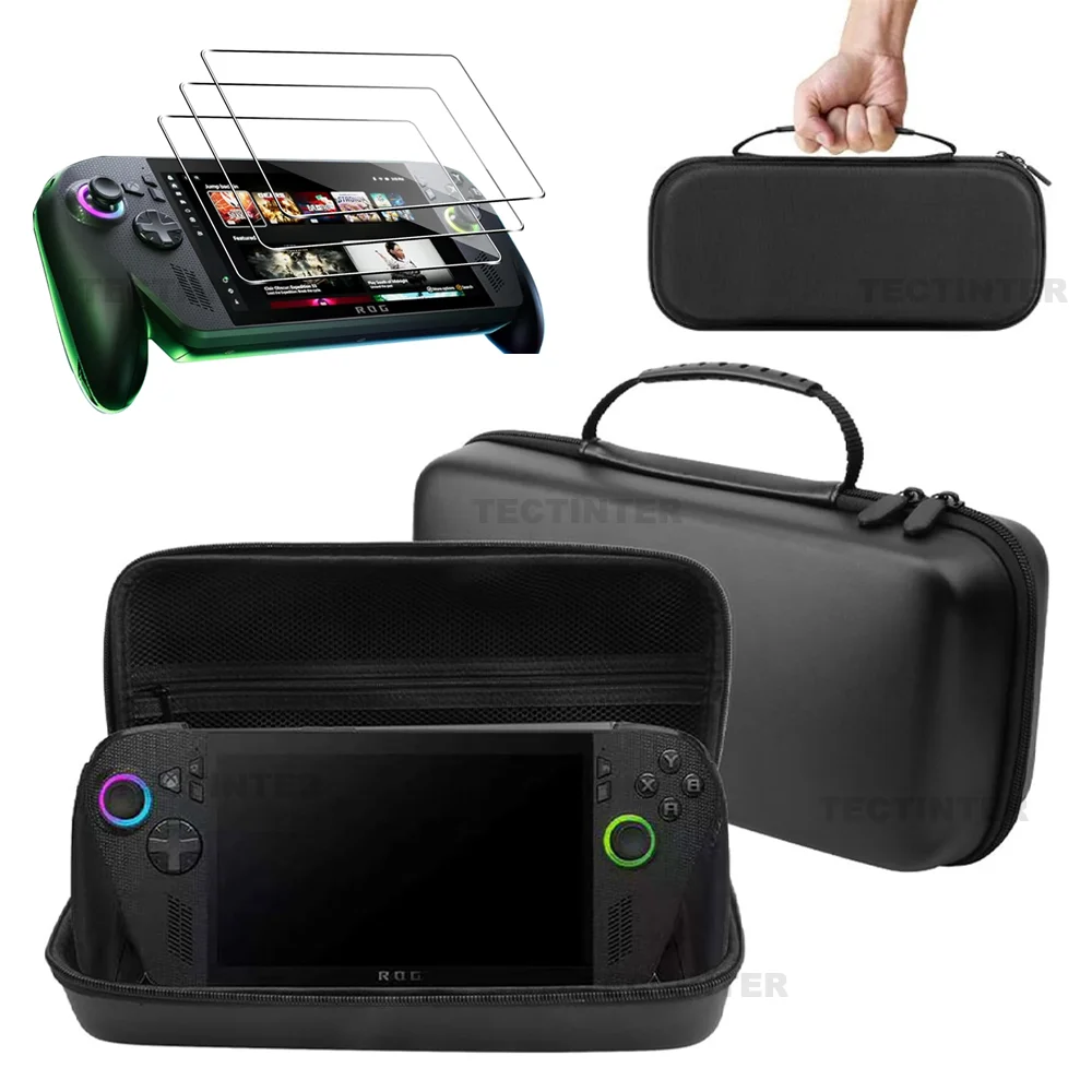 حقيبة حمل لجهاز Asus ROG Xbox Ally/X وحدة تحكم محمولة للسفر حقيبة جلدية محمولة من البولي يوريثان لملحقات الألعاب