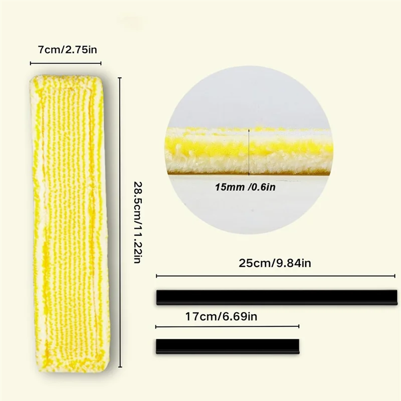 M17K-交換用クリーニングクロスパッド ケルヒャー窓掃除機用 窓掃除アクセサリー
